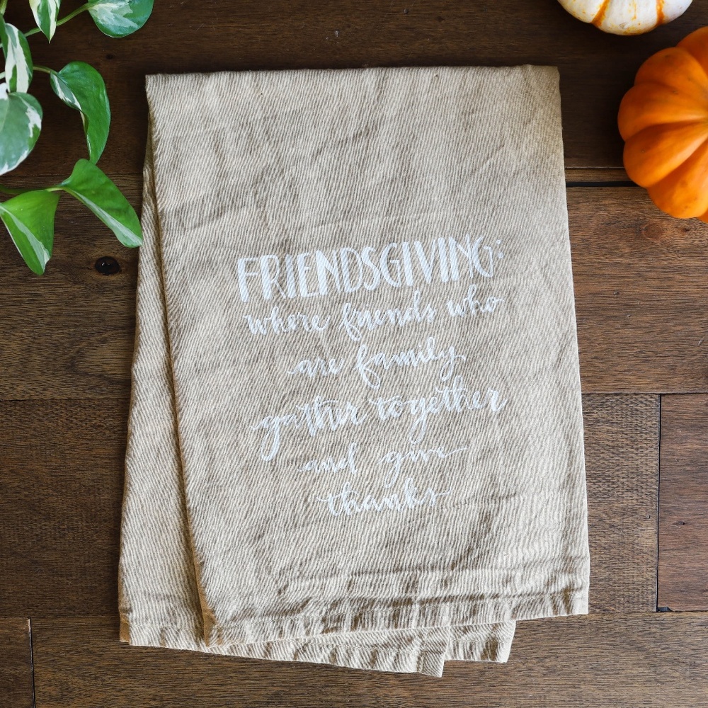 🍁 Friendsgiving Cotton Dish Towel